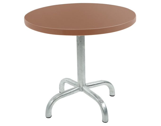Säntis Metall-Beistelltisch Outdoor ø54 / 50 in Pastellterracotta präsentiert im Onlineshop von KAQTU Design AG. Beistelltisch Outdoor ist von Schaffner