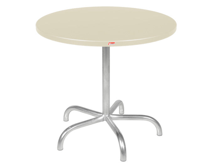 Säntis Metall-Gartentisch ø80, klappbar, wetterfest, rostfrei, langlebig, platzsparend, Schweizer Qualität – ideal für Garten, Balkon oder Terrasse.