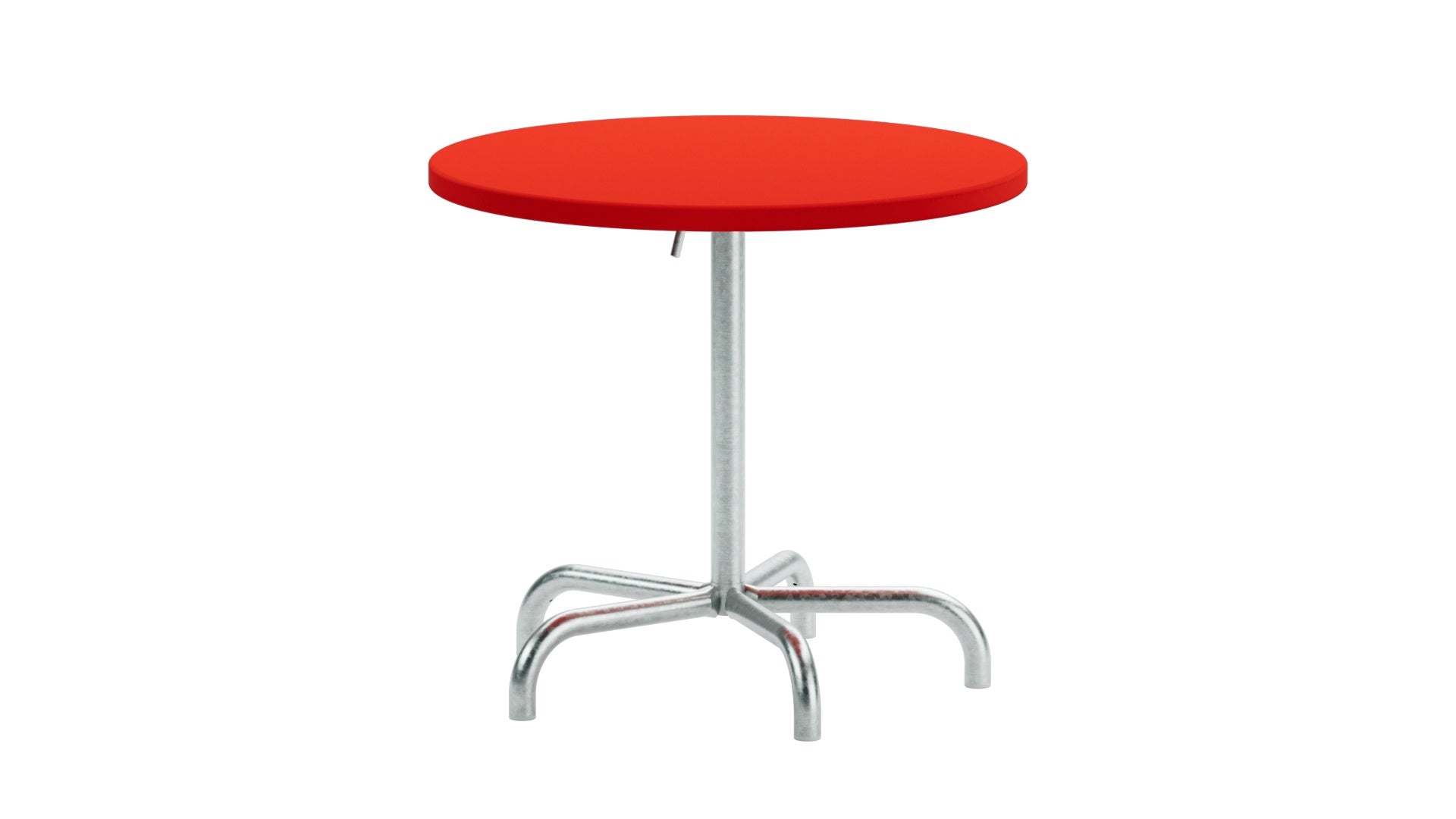 Robuster, klappbarer Säntis Metall-Gartentisch ø80 cm aus wetterfestem Stahl, perfekt für Garten, Balkon oder Terrasse. Schweizer Qualität, langlebig und platzsparend.