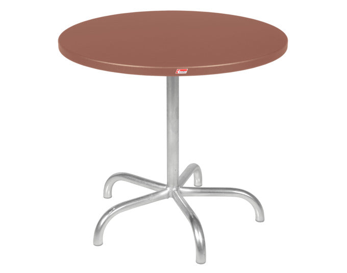 Moderner klappbarer Gartentisch von Schaffner, Ø80 cm, aus Metall, ideal für den Außenbereich, robust und stilvoll für Gartenpartys.