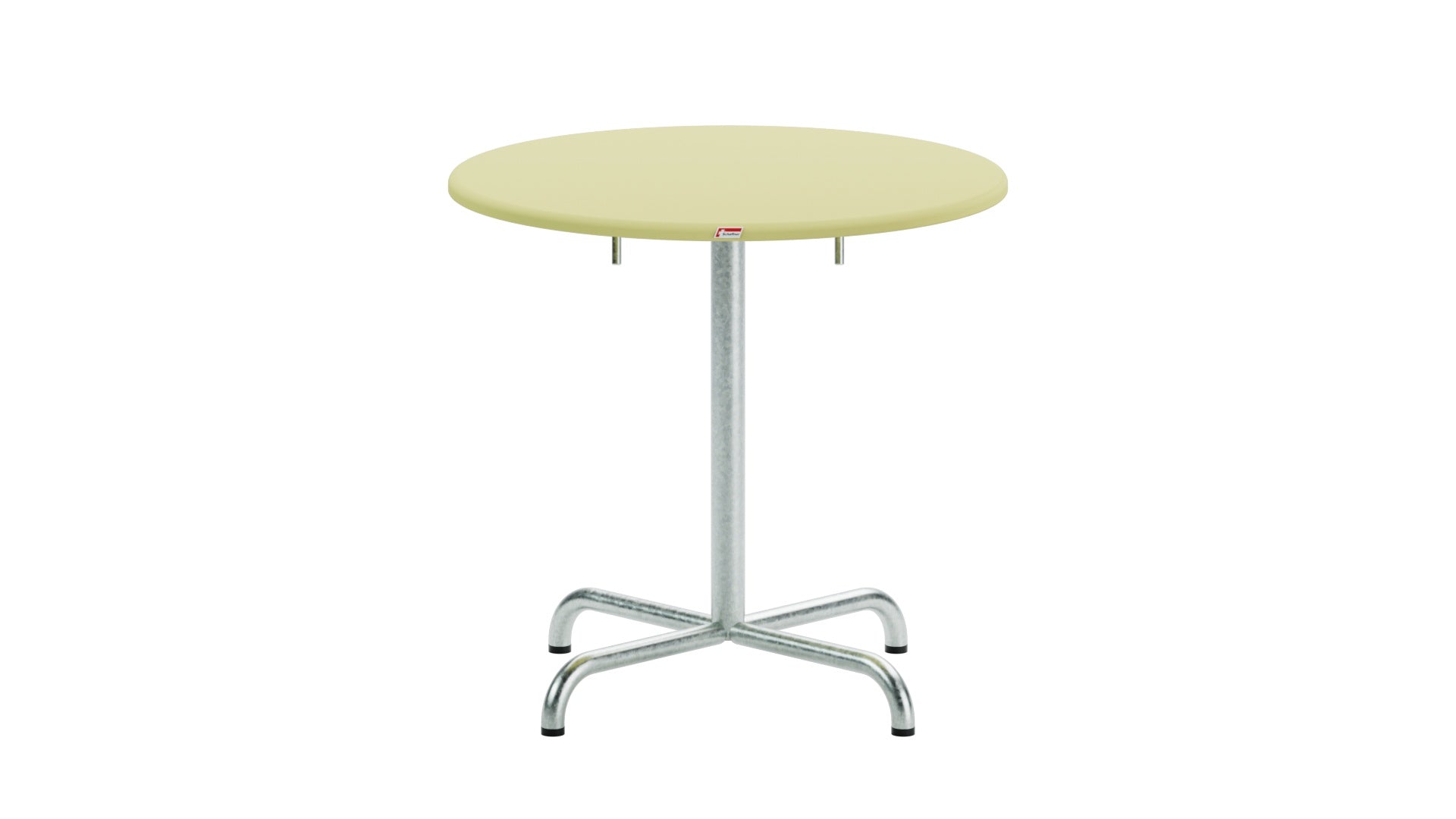 Eleganter klappbarer Gartentisch aus Glasfaser mit einem Durchmesser von 75 cm, ideal für den Außenbereich und vielseitig einsetzbar.