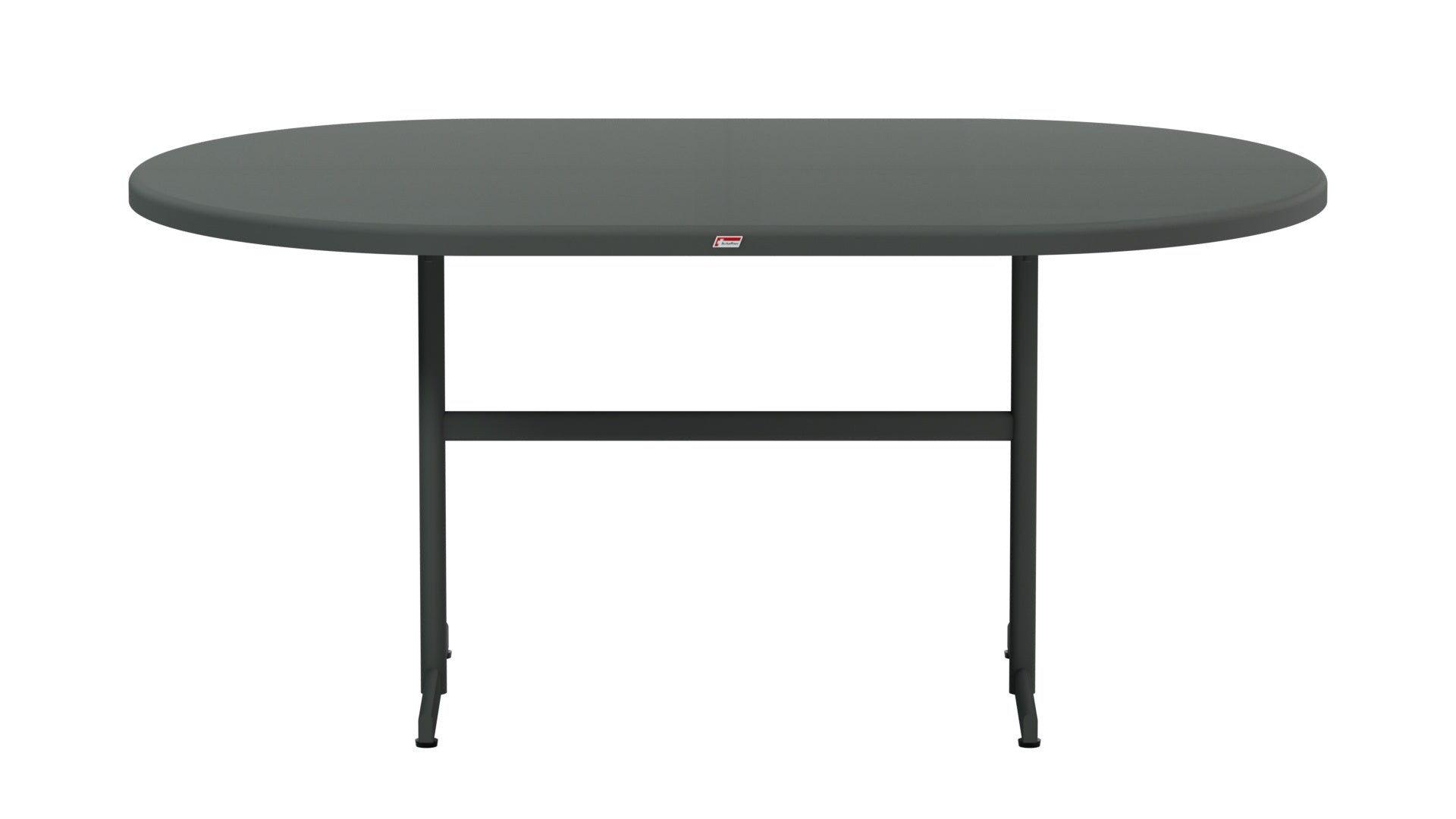 Eleganter, wetterfester Bodensee Glasfaser-Gartentisch 160x95 cm mit ovalem Design, klappbar, robust, langlebig und ideal für stilvolle Outdoor-Bereiche.