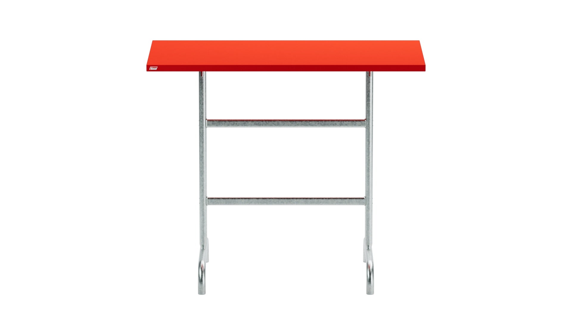 Hochwertiger, klappbarer Säntis Metall-Stehtisch 130x70/110 cm aus verzinktem Stahl, wetterfest, langlebig und leicht zu verstauen – ideal für Garten, Terrasse und Outdoor-Veranstaltungen.
