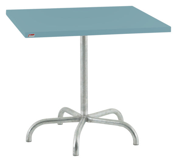 Robuster, klappbarer Säntis Metall-Gartentisch 80x80 aus Schweizer Qualität, wetterfest, pflegeleicht und ideal für Garten, Balkon oder Terrasse.