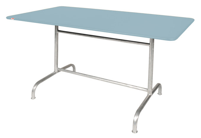 Rigi Metall-Gartentisch 140x80 klappbar in Pastellblau präsentiert im Onlineshop von KAQTU Design AG. Gartentisch ist von Schaffner