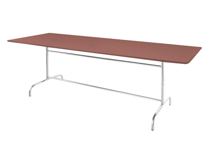 Rigi Metall-Gartentisch 240x80 klappbar in Pastellterracotta präsentiert im Onlineshop von KAQTU Design AG. Gartentisch ist von Schaffner