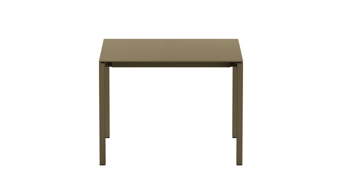 Luzern Glasfaser-Gartentisch 100x100 in Champagner präsentiert im Onlineshop von KAQTU Design AG. Gartentisch ist von Schaffner
