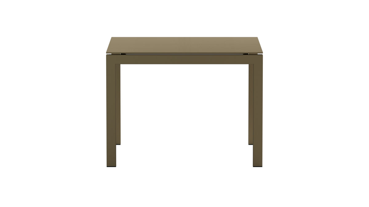 Luzern Glasfaser-Gartentisch 100x100 in Champagner präsentiert im Onlineshop von KAQTU Design AG. Gartentisch ist von Schaffner