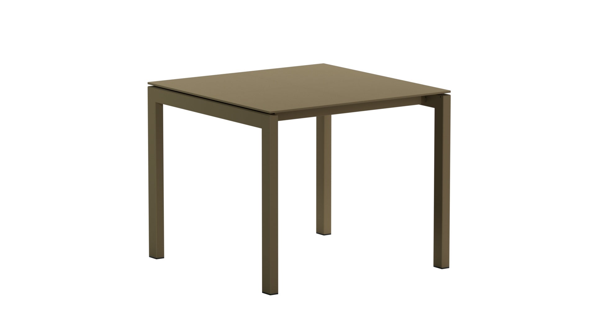 Moderner Luzern Glasfaser-Gartentisch 90x90 von Schaffner: wetterfest, ausziehbar, langlebig, pflegeleicht und elegantes Design für Garten, Balkon und Terrasse.