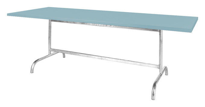 Säntis Metall-Gartentisch 180x80 klappbar in Pastellblau präsentiert im Onlineshop von KAQTU Design AG. Gartentisch ist von Schaffner