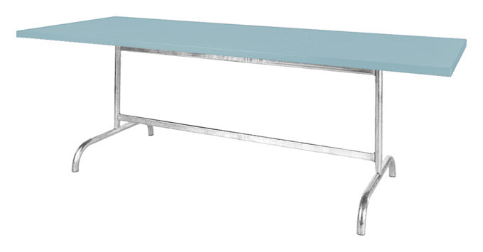 Säntis Metall-Gartentisch 180x90 klappbar in Pastellblau präsentiert im Onlineshop von KAQTU Design AG. Gartentisch ist von Schaffner