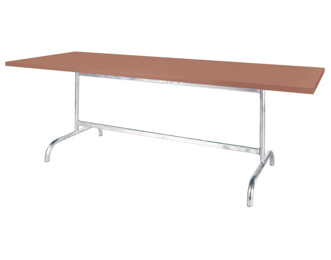 Säntis Metall-Gartentisch 180x90 klappbar in Pastellterracotta präsentiert im Onlineshop von KAQTU Design AG. Gartentisch ist von Schaffner