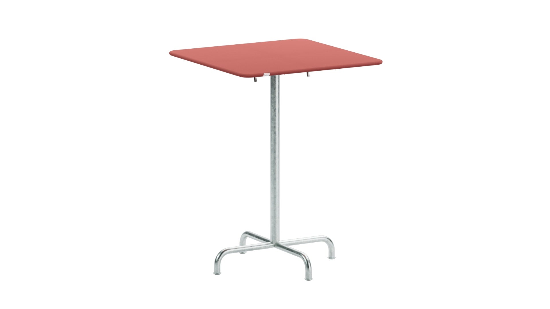 Rigi Metall-Stehtisch Outdoor 80x80 / 110 klappbar  in Ahornrot präsentiert im Onlineshop von KAQTU Design AG. Hochtisch Outdoor ist von Schaffner