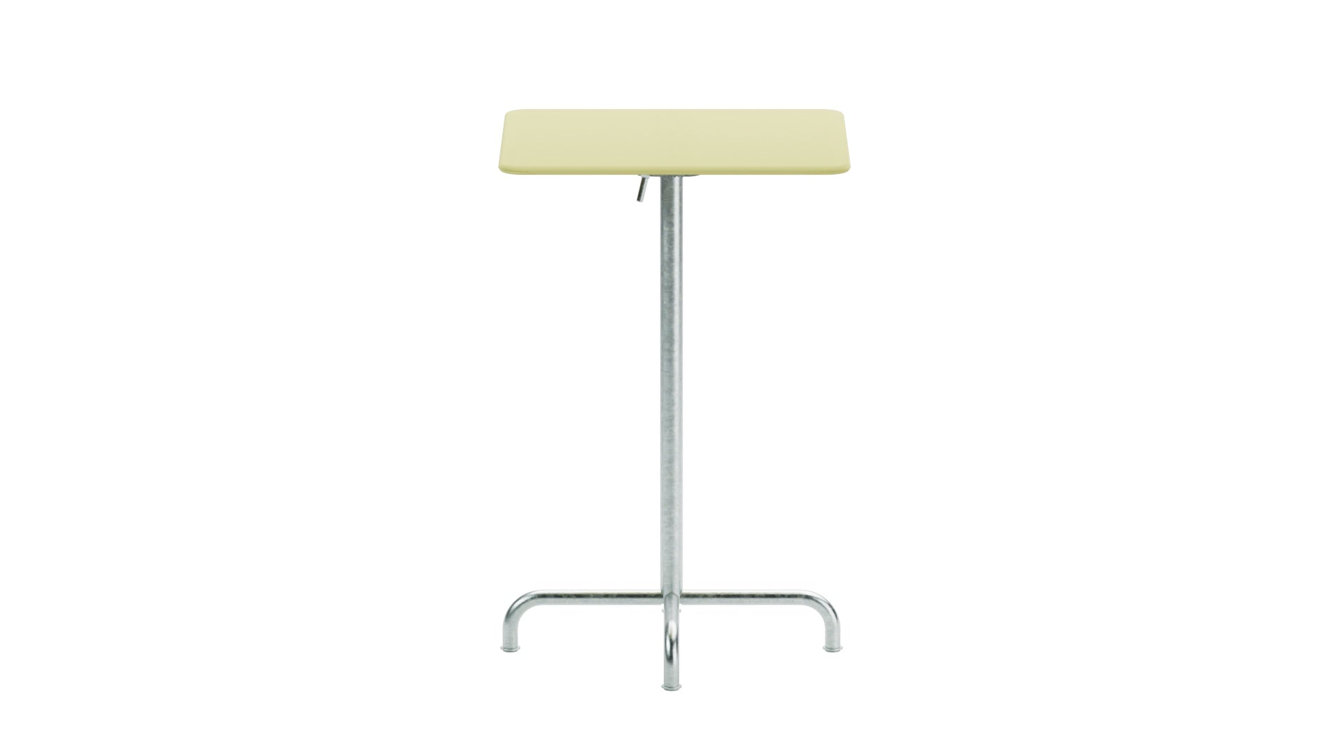 Rigi Metall-Stehtisch Outdoor 70x70 / 110 klappbar  in Buchsbaumgelb präsentiert im Onlineshop von KAQTU Design AG. Hochtisch Outdoor ist von Schaffner