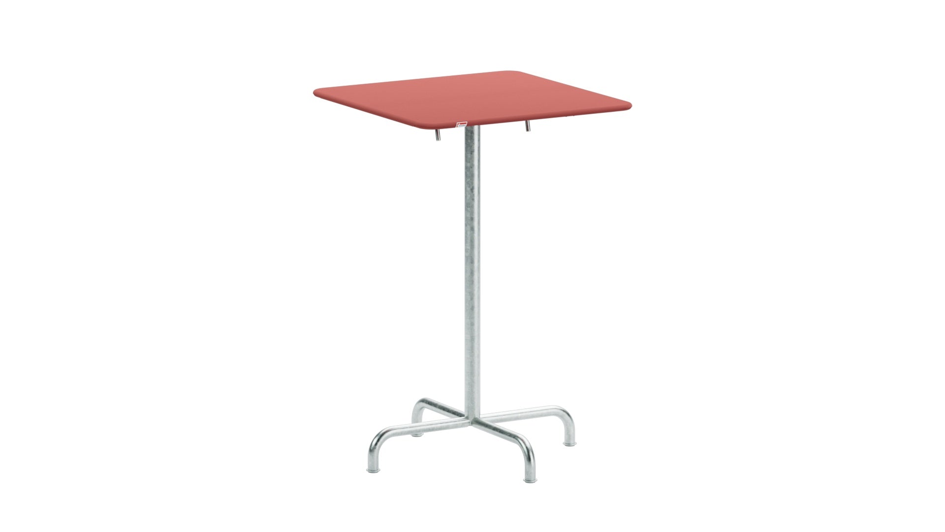 Rigi Metall-Stehtisch Outdoor 70x70 / 110 klappbar  in Ahornrot präsentiert im Onlineshop von KAQTU Design AG. Hochtisch Outdoor ist von Schaffner
