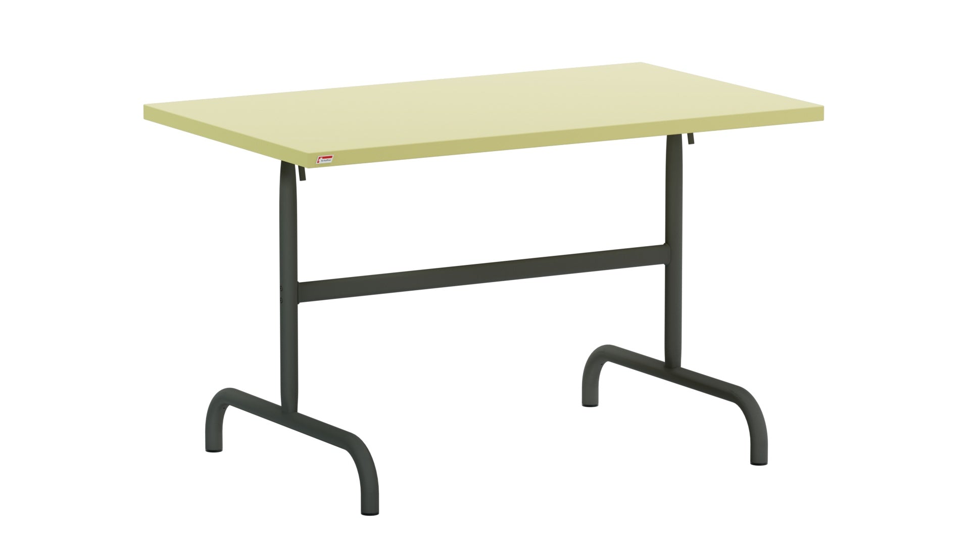 Säntis Metall-Gartentisch 117x70 klappbar in Buchsbaumgelb präsentiert im Onlineshop von KAQTU Design AG. Gartentisch ist von Schaffner