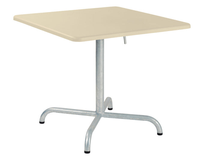 Davos Glasfaser-Salontisch 70x70 / 62 klappbar, wetterfest, langlebig, modern, outdoor, Gartenmöbel, Swiss Made, klappbar, UV-beständig, pflegeleicht.