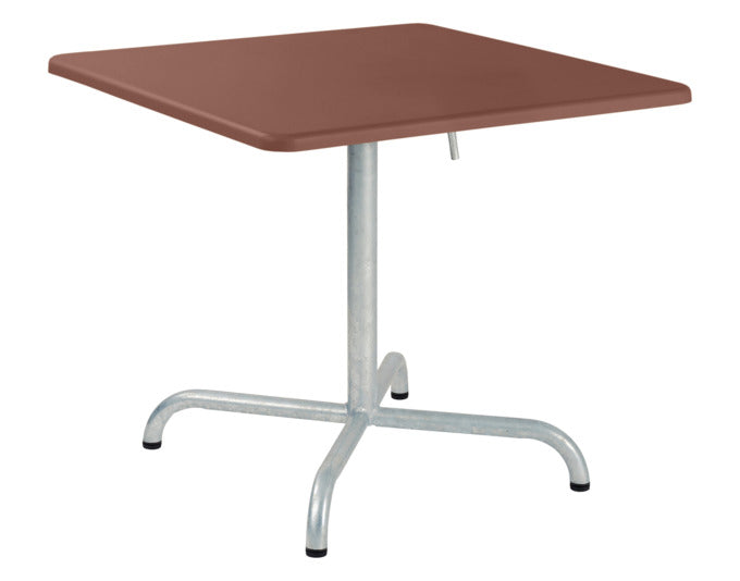 Davos Glasfaser-Salontisch 70x70 / 62 klappbar in Pastellterracotta präsentiert im Onlineshop von KAQTU Design AG. Beistelltisch Outdoor ist von Schaffner