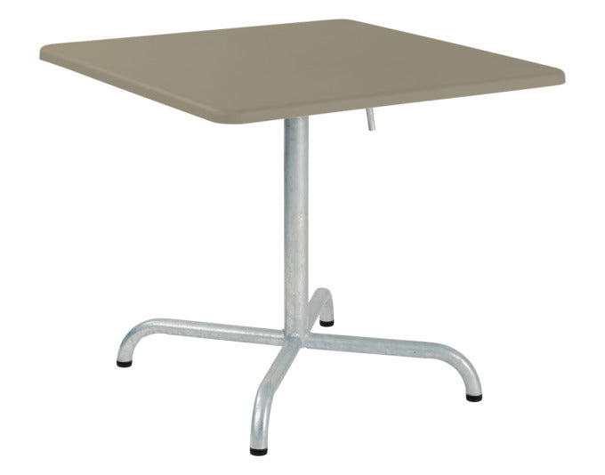 Hochwertiger Davos Glasfaser-Salontisch 70x70 / 62 klappbar von Schaffner, wetterfest, langlebig, leicht zu pflegen und ideal für Outdoor-Terrassen, Gärten und Gastronomie.