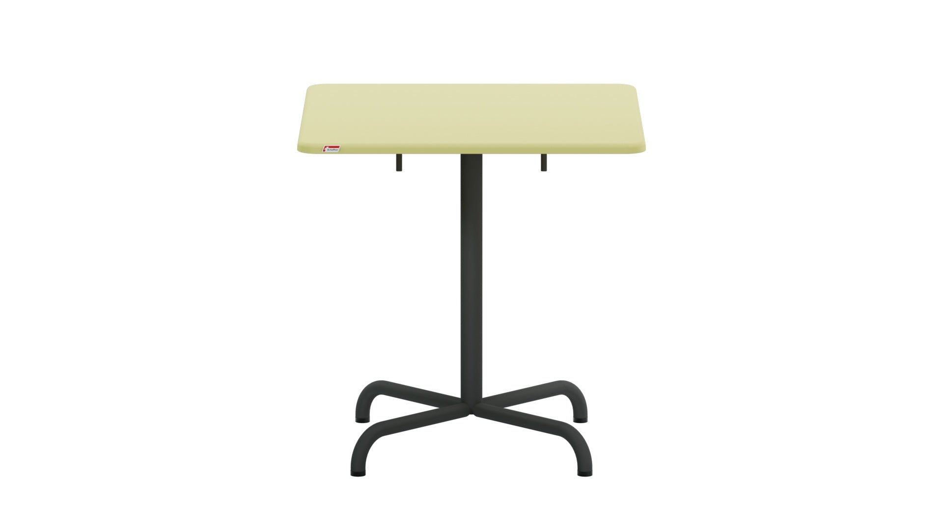 Davos Glasfaser-Gartentisch 70x70 klappbar in Buchsbaumgelb präsentiert im Onlineshop von KAQTU Design AG. Gartentisch ist von Schaffner