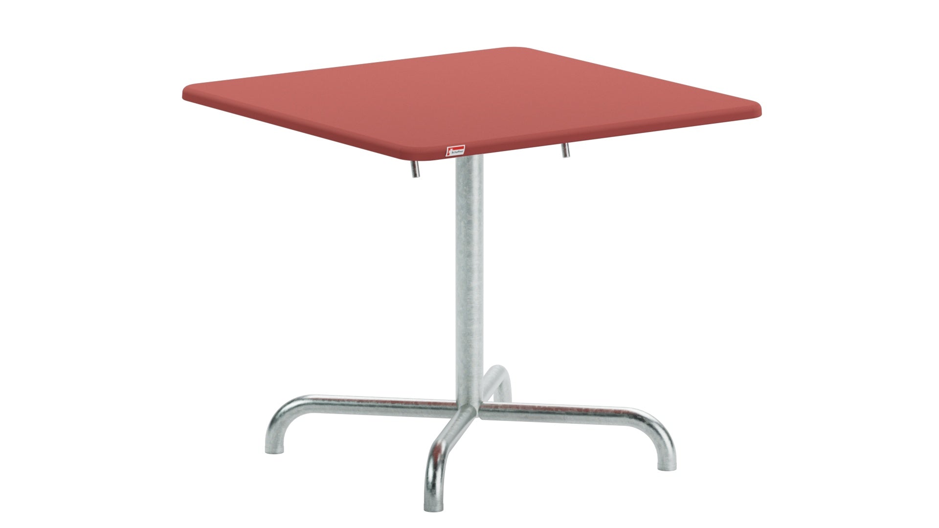 Davos Glasfaser-Salontisch 70x70 / 62 klappbar in Ahornrot präsentiert im Onlineshop von KAQTU Design AG. Gartentisch ist von Schaffner