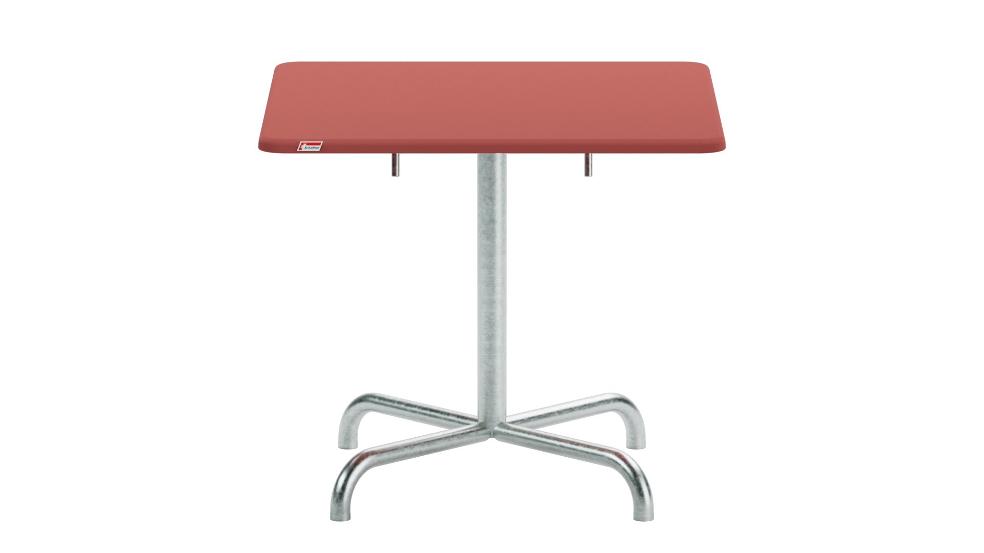 Davos Glasfaser-Salontisch 70x70 / 62 klappbar in Ahornrot präsentiert im Onlineshop von KAQTU Design AG. Gartentisch ist von Schaffner
