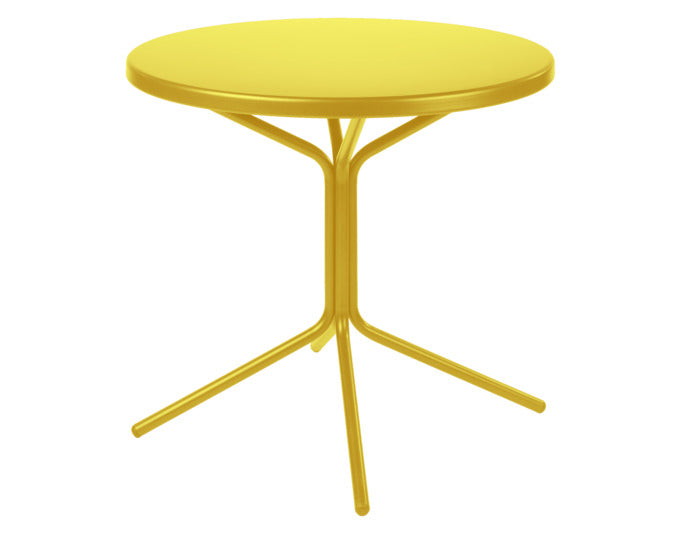 PIX Metall-Gartentisch ø60 / 70 in Gelb präsentiert im Onlineshop von KAQTU Design AG. Gartentisch ist von Schaffner