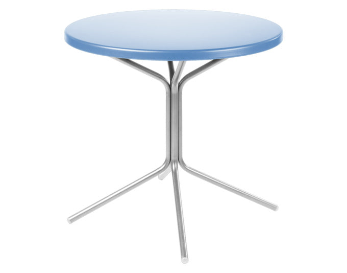 PIX Metall-Gartentisch ø60 / 70 in Pastellblau präsentiert im Onlineshop von KAQTU Design AG. Gartentisch ist von Schaffner