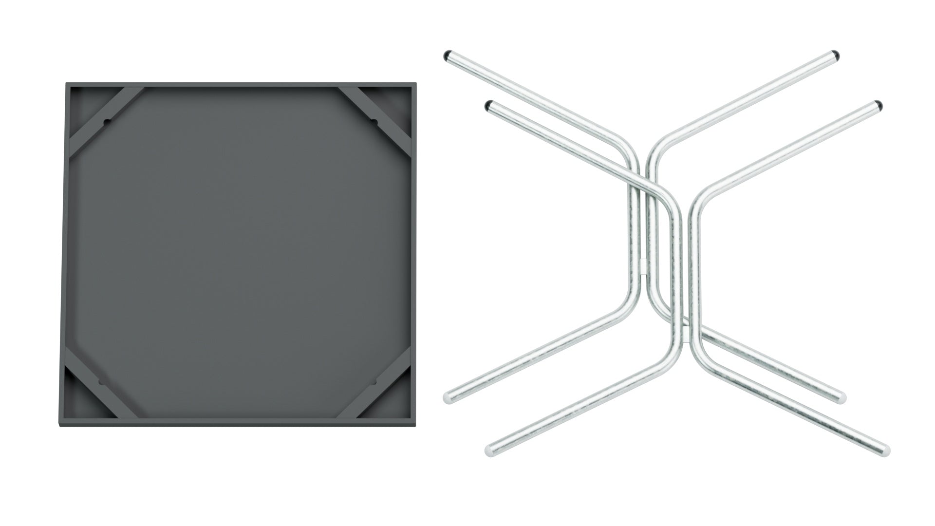 PIX Metall-Gartentisch 70x70 / 72 in Anthrazit präsentiert im Onlineshop von KAQTU Design AG. Gartentisch ist von Schaffner