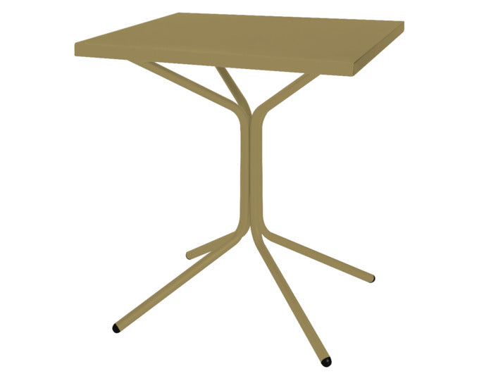 PIX Metall-Gartentisch 70x70 / 72 in Pastellbraun präsentiert im Onlineshop von KAQTU Design AG. Gartentisch ist von Schaffner