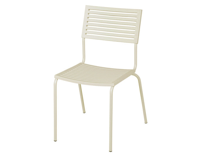 Bodensee Lamello-Gartenstuhl ohne Armlehne von Schaffner – wetterfest, langlebig, Schweizer Qualität, modernes Design, pflegeleicht, UV-beständig, outdoor.