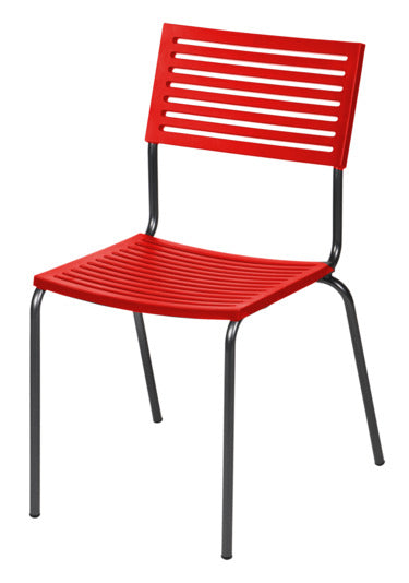 Eleganter Bodensee Lamello-Gartenstuhl ohne Armlehne, ideal für stilvolle Gartenmöbel, robust und farbenfroh, perfekt für entspannte Stunden im Freien.