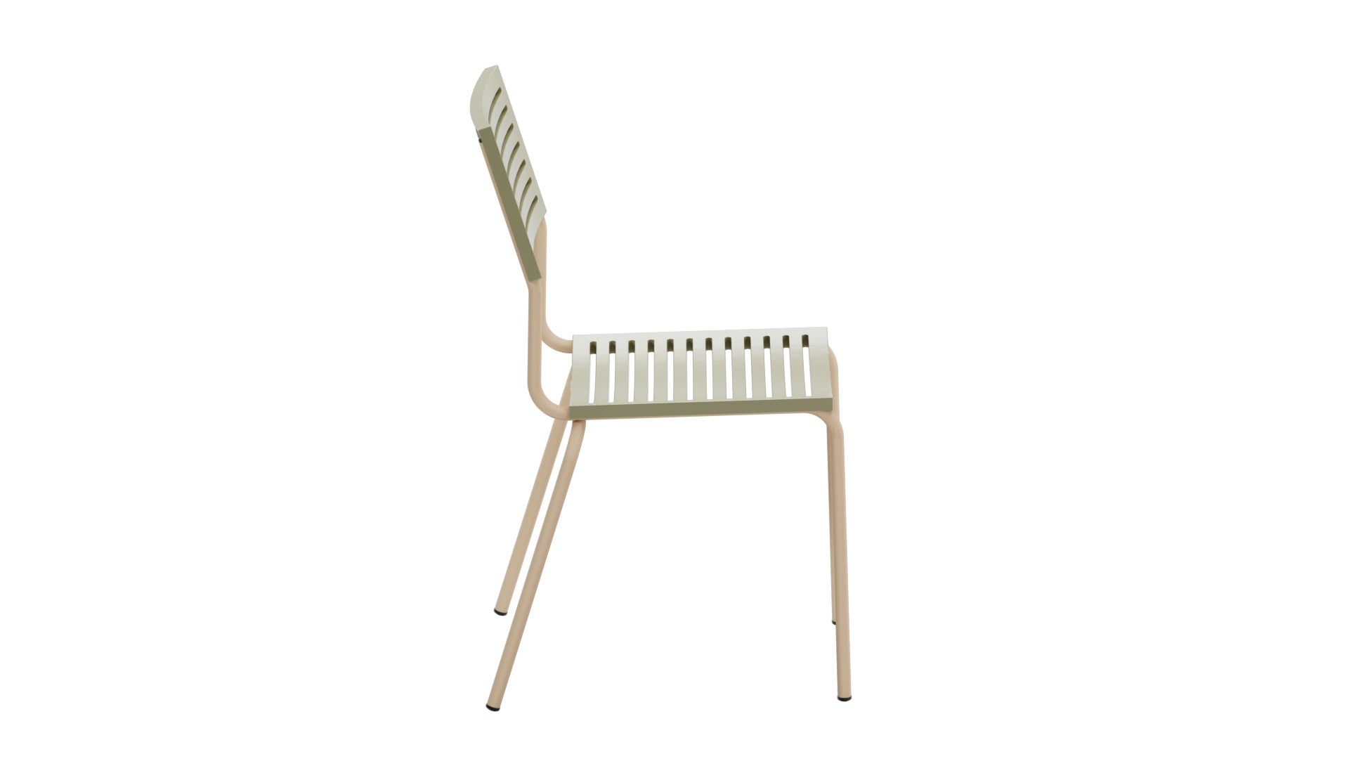 Stilvoller Bodensee Lamello-Gartenstuhl ohne Armlehnen, ideal für entspannte Stunden im Freien, kombiniert Komfort und zeitgemäßes Design.