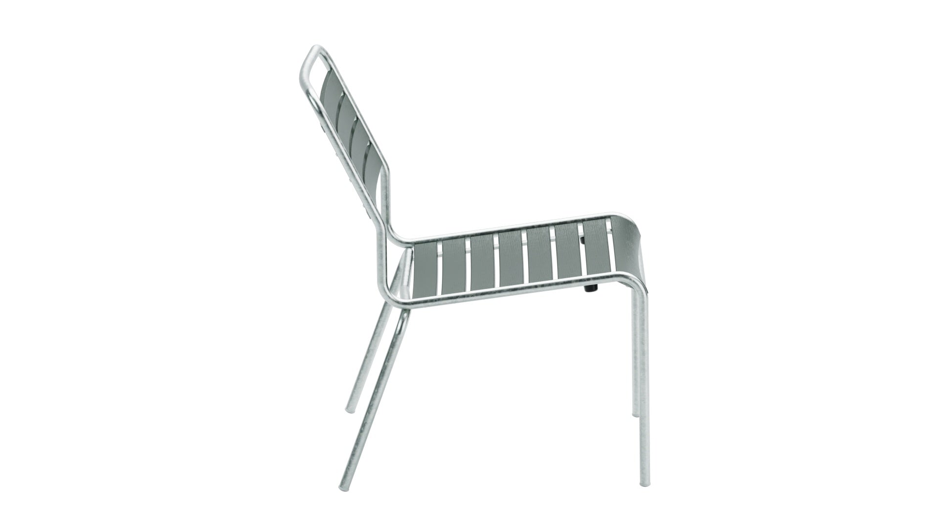 Eleganter Rigi Holzlatten-Salonsessel ohne Armlehnen, perfekt für den Außenbereich, aus hochwertigem Schweizer Eschenholz gefertigt.