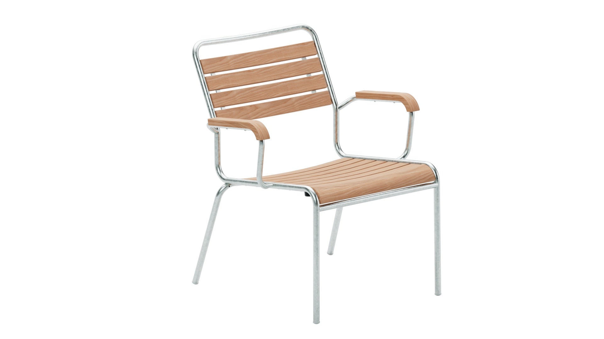 Rigi Holzlatten-Salonsessel  mit Armlehne in Natur geölt  präsentiert im Onlineshop von KAQTU Design AG. Outdoor-Sessel mit Armlehnen ist von Schaffner