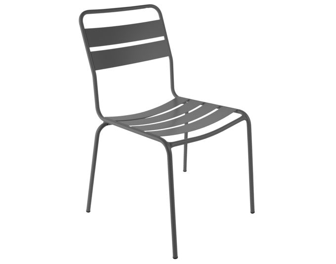 Glarus Ganzmetall-Gartenstuhl ohne Armlehne in Anthrazit präsentiert im Onlineshop von KAQTU Design AG. Gartenstuhl ist von Schaffner