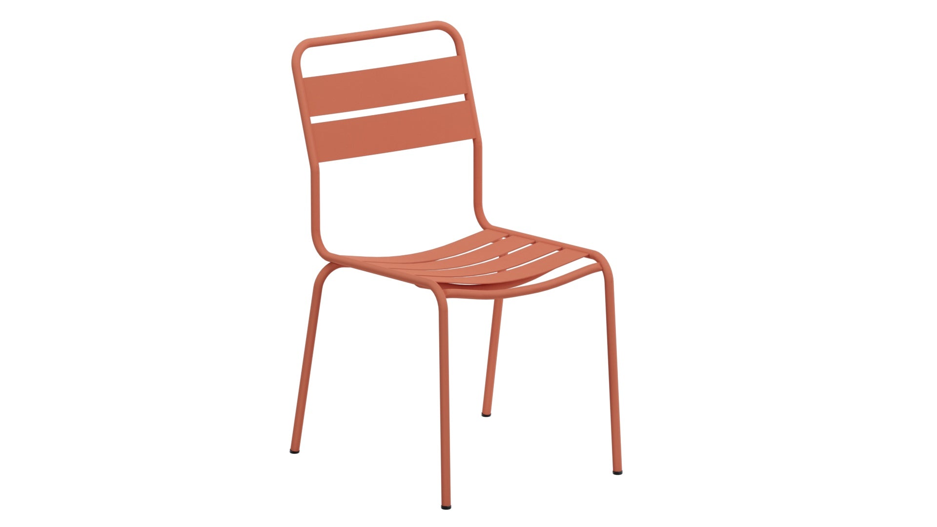 Glarus Ganzmetall-Gartenstuhl ohne Armlehne in Pastellterracotta präsentiert im Onlineshop von KAQTU Design AG. Gartenstuhl ist von Schaffner