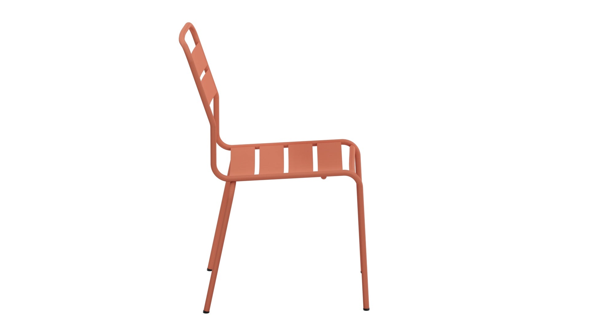 Glarus Ganzmetall-Gartenstuhl ohne Armlehne in Pastellterracotta präsentiert im Onlineshop von KAQTU Design AG. Gartenstuhl ist von Schaffner