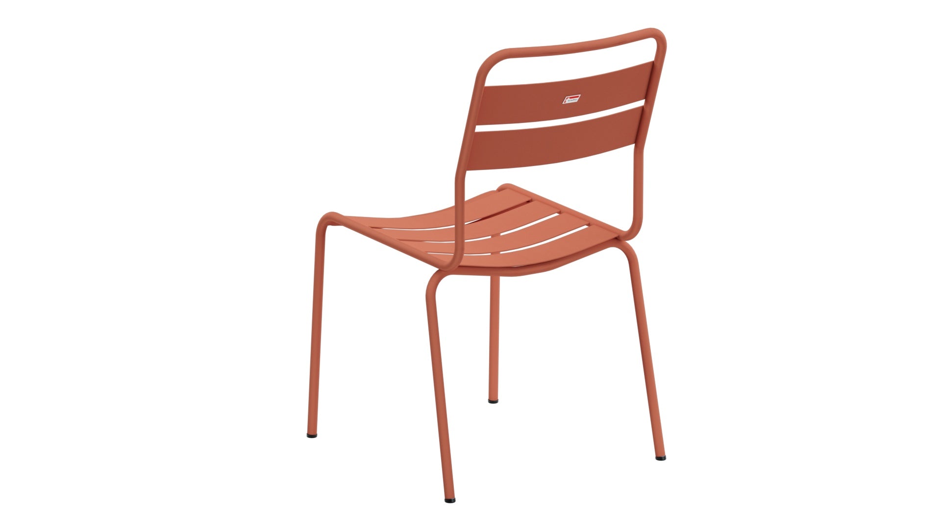 Glarus Ganzmetall-Gartenstuhl ohne Armlehne in Pastellterracotta präsentiert im Onlineshop von KAQTU Design AG. Gartenstuhl ist von Schaffner