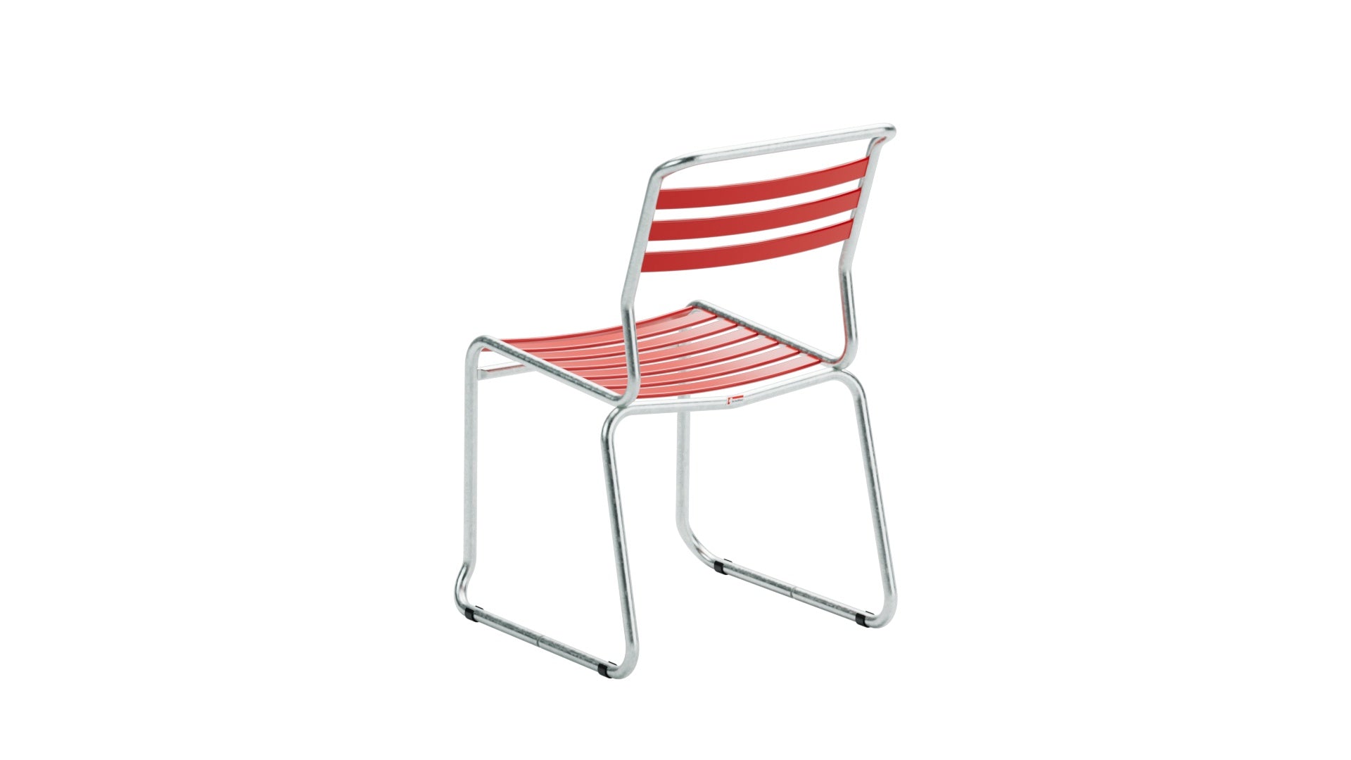 Säntis Lättli-Gartenstuhl ohne Armlehne Kufen in Rot präsentiert im Onlineshop von KAQTU Design AG. Gartenstuhl ist von Schaffner