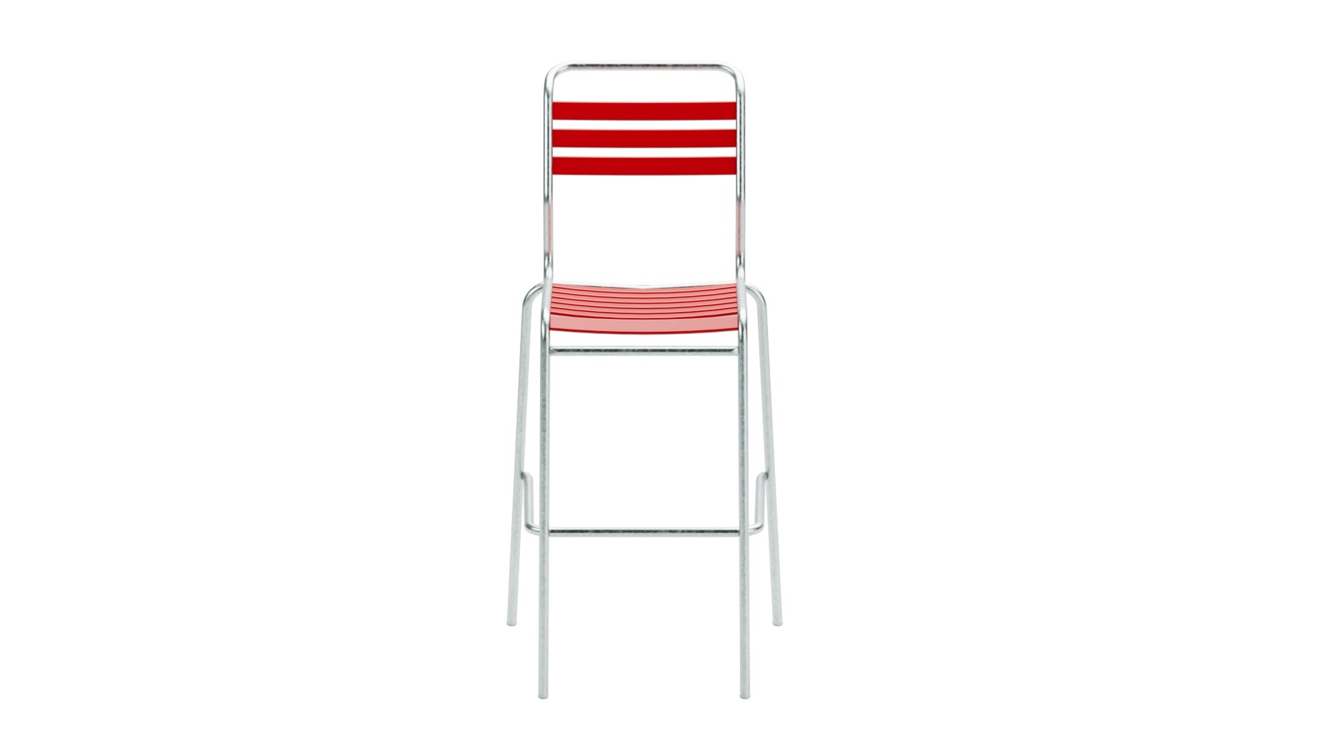 Säntis Lättli-Barstuhl Outdoor ohne Armlehne in Rot präsentiert im Onlineshop von KAQTU Design AG. Outdoor-Barstuhl ist von Schaffner