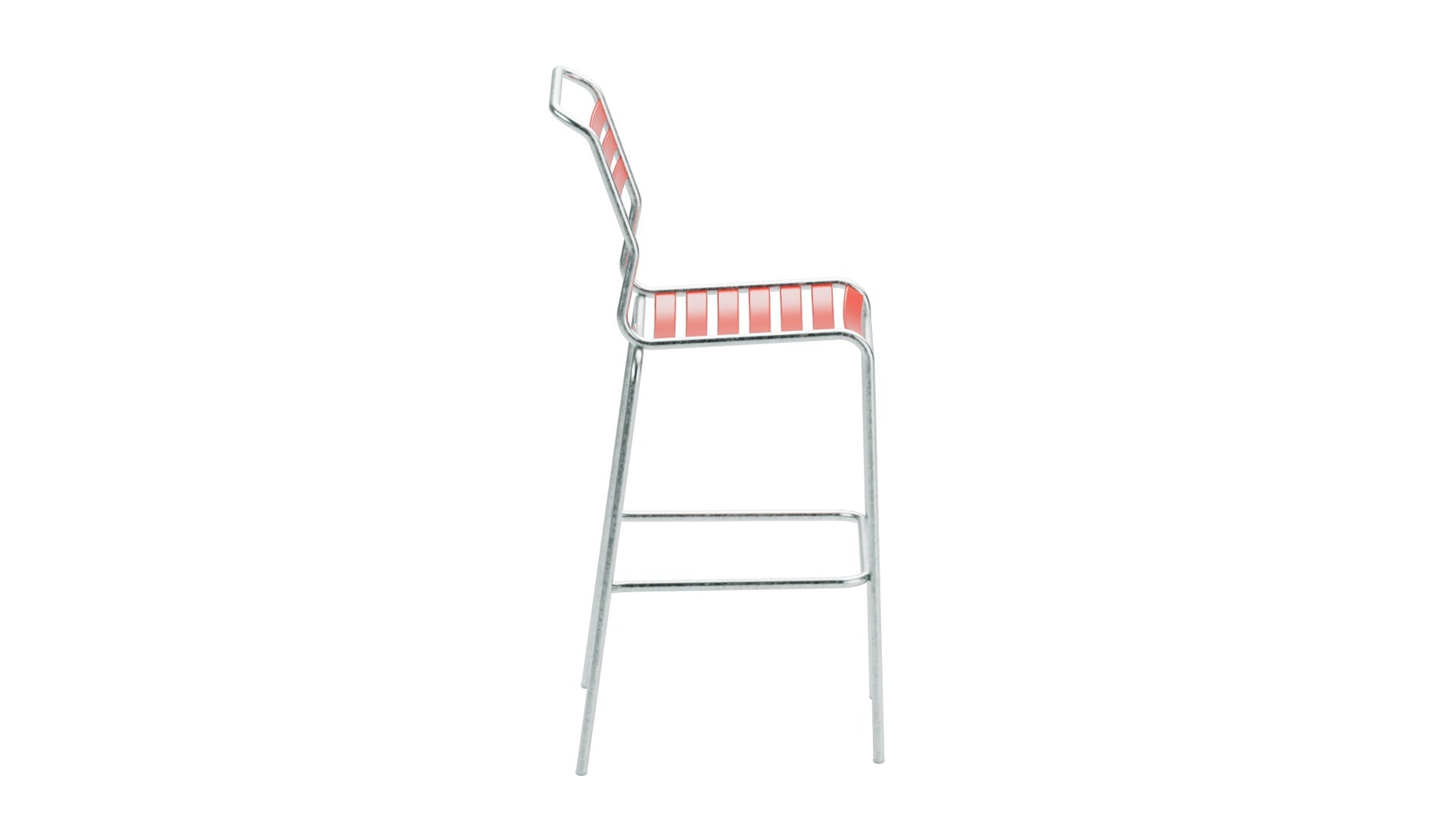 Säntis Lättli-Barstuhl Outdoor ohne Armlehne in Rot präsentiert im Onlineshop von KAQTU Design AG. Outdoor-Barstuhl ist von Schaffner