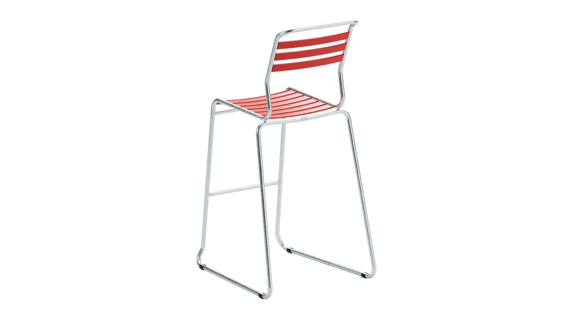 Säntis Lättli-Barstuhl ohne Armlehne aus verzinktem Stahl, wetterfest, langlebig, nachhaltiges OceanYarn®-Material, ideal für moderne Outdoor-Bars und Terrassen.