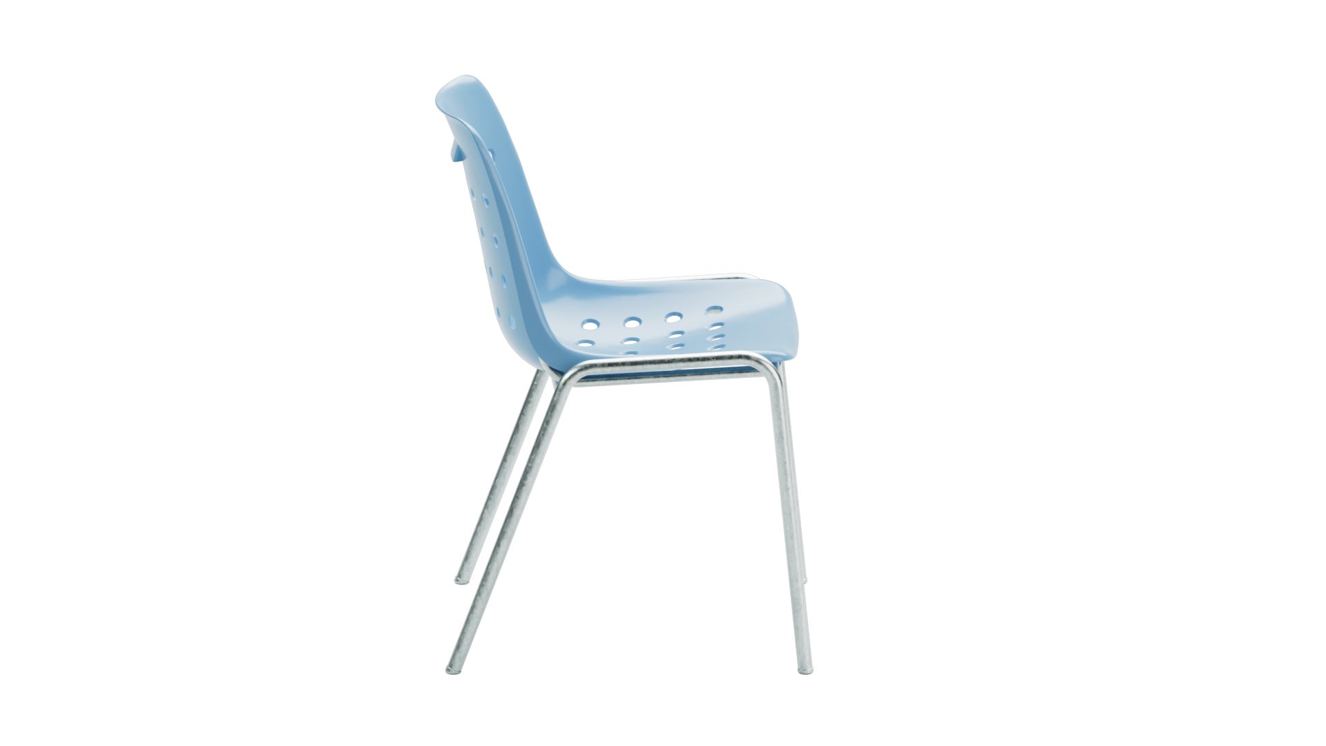 Bermuda Schalen-Gartenstuhl ohne Armlehne in Pastellblau präsentiert im Onlineshop von KAQTU Design AG. Gartenstuhl ist von Schaffner
