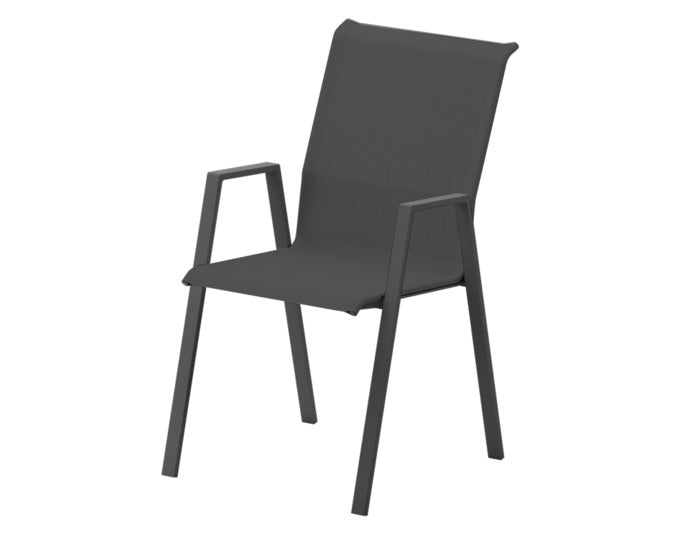 Luzern Textil-Sessel  mit Armlehne Comfort in Grau präsentiert im Onlineshop von KAQTU Design AG. Gartenstuhl mit Armlehnen ist von Schaffner