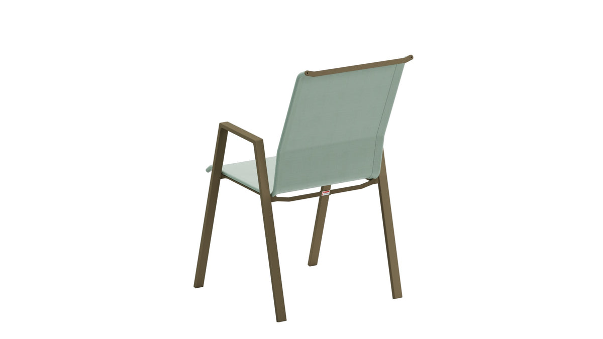 Luzern Textil-Sessel  mit Armlehne Comfort in Cremegrün präsentiert im Onlineshop von KAQTU Design AG. Gartenstuhl ist von Schaffner