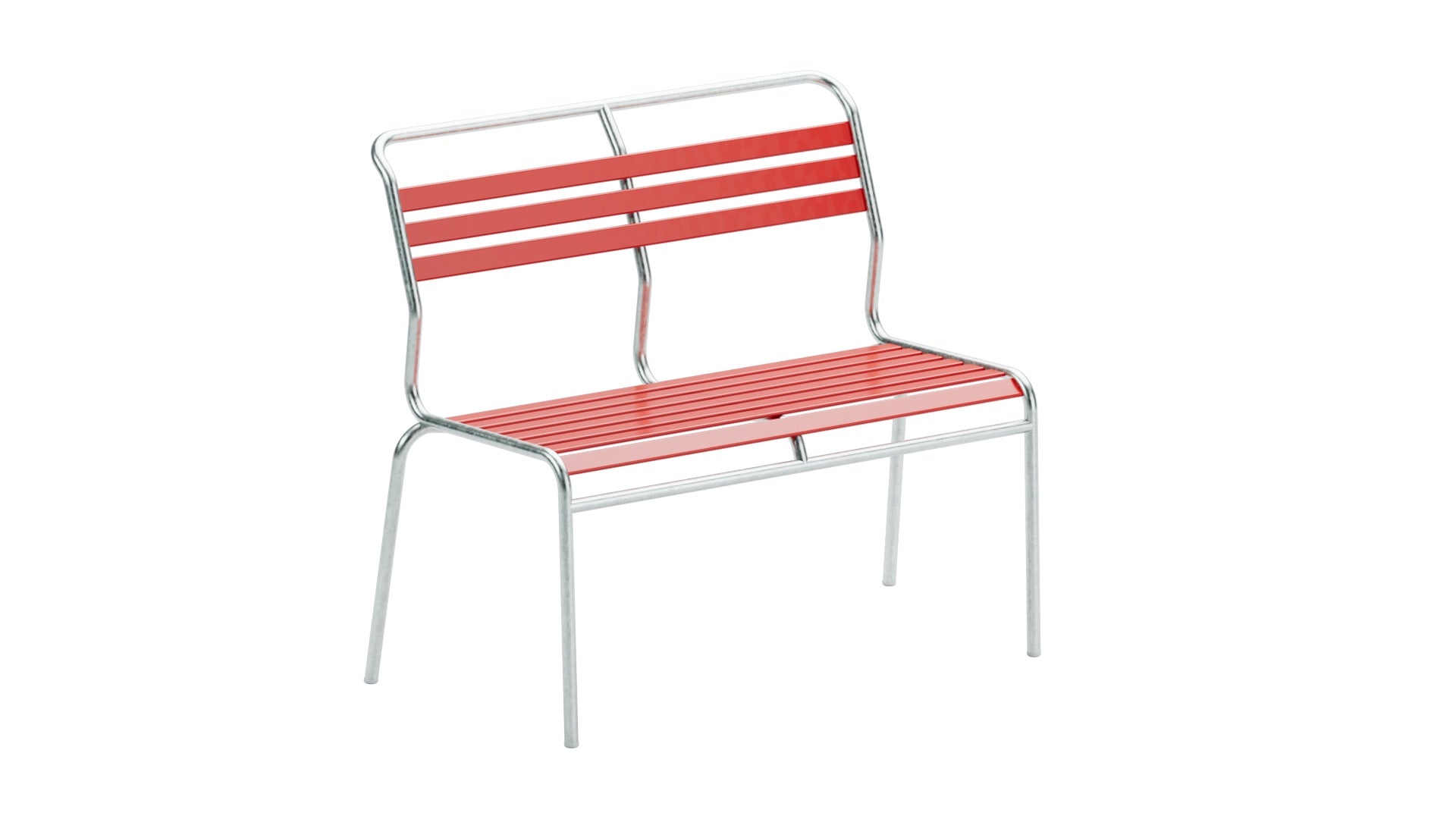 Hochwertige Säntis Lättli-2er Gartenbank ohne Armlehne, wetterfest, langlebig, stilvoll, aus Schweizer Handwerkskunst – perfekt für Terrasse, Balkon oder Garten.