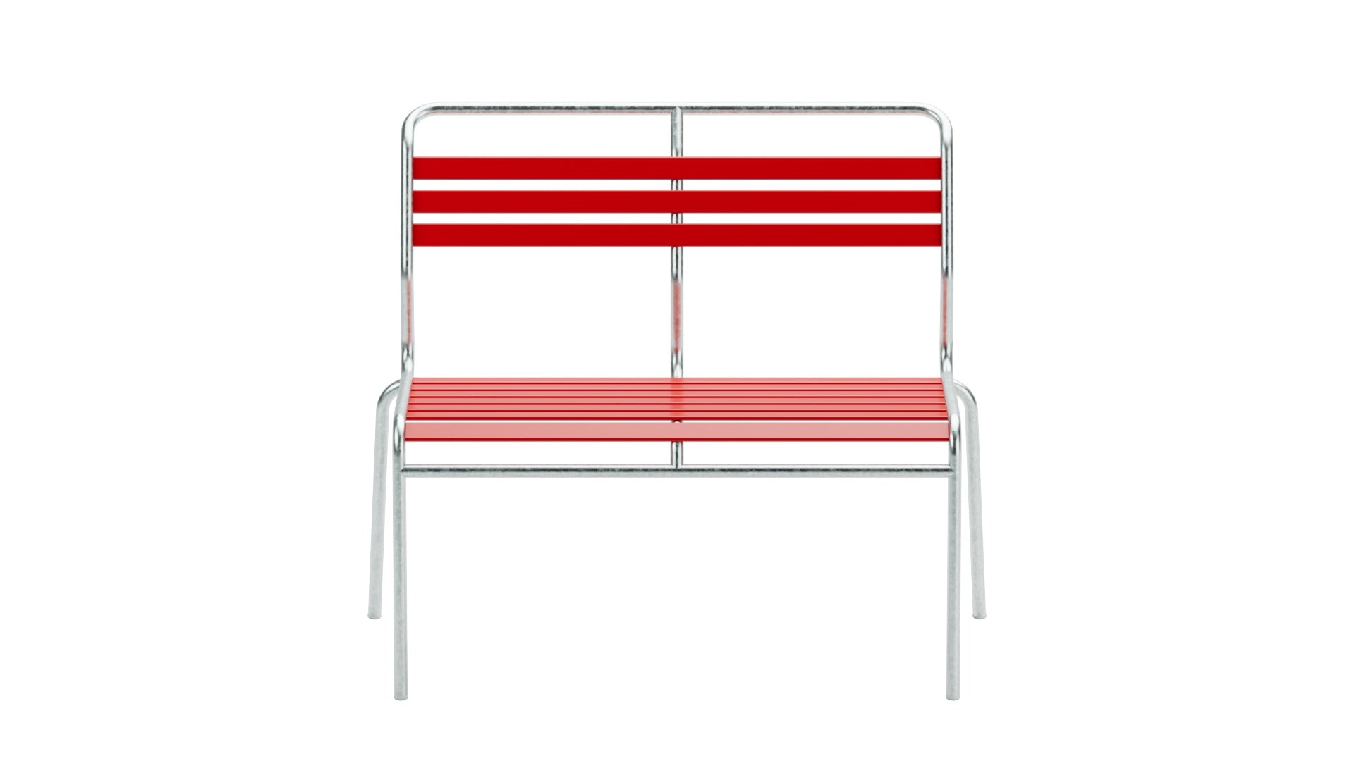 Elegante 2er Gartenbank ohne Armlehne aus wetterfestem, langlebigem Metall und Textil, ideal für Garten, Balkon oder Terrasse – Schweizer Qualität.