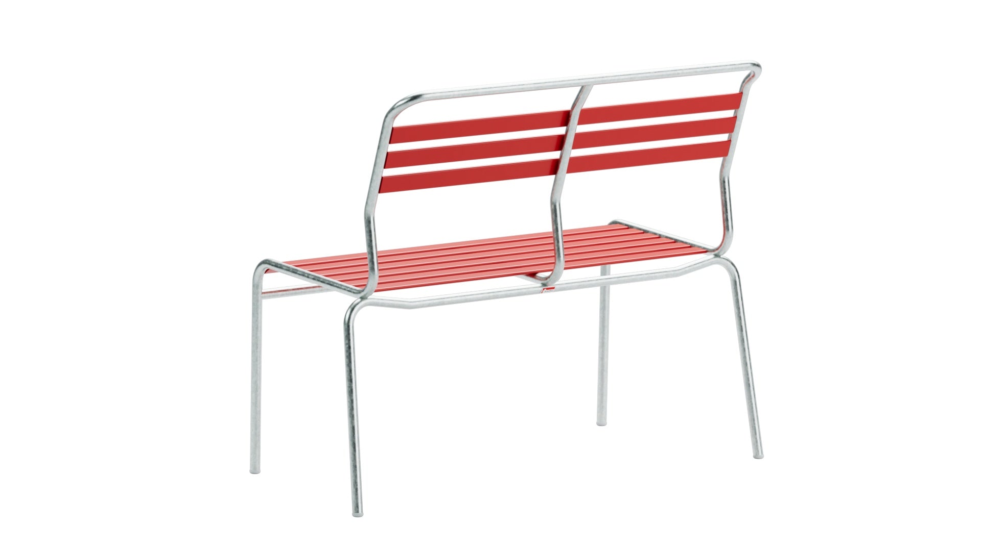 Säntis Lättli-2er Gartenbank ohne Armlehne in Rot präsentiert im Onlineshop von KAQTU Design AG. Gartenbank ist von Schaffner