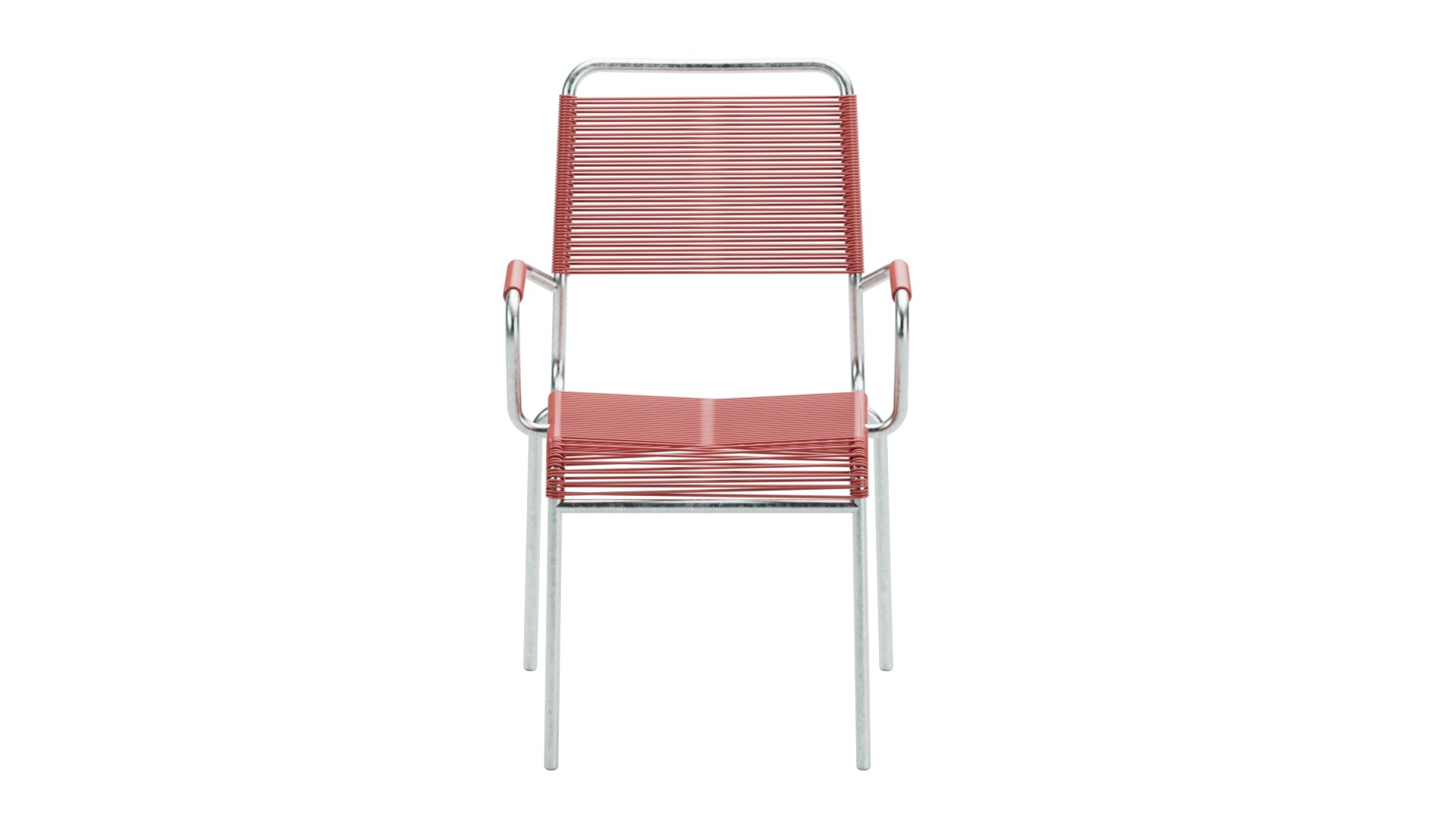 Rigi Spaghetti-Gartenstuhl mit Armlehne Comfort in Ahornrot präsentiert im Onlineshop von KAQTU Design AG. Gartenstuhl mit Armlehnen ist von Schaffner